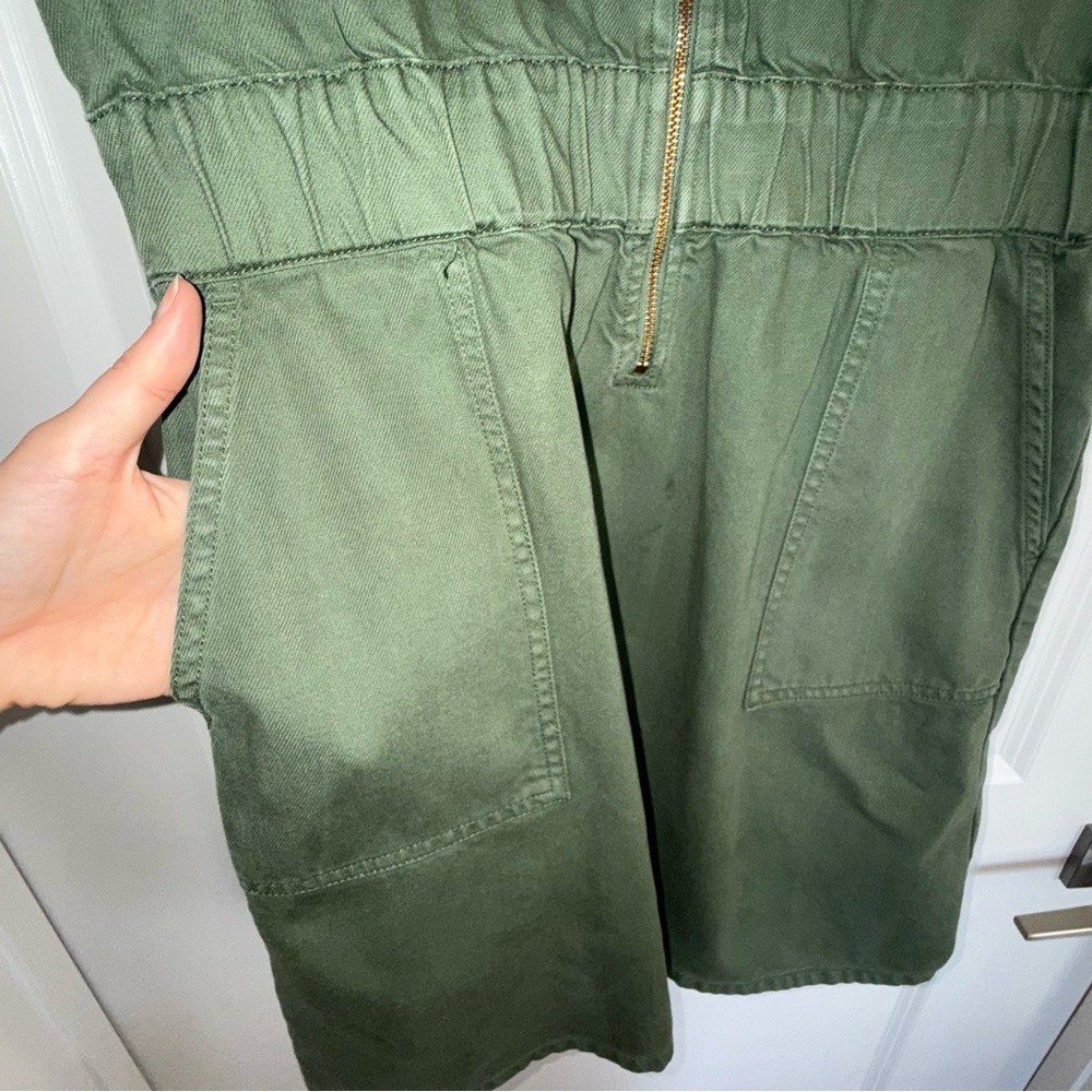 J. Crew Zip Front Chino Dress-Hunter Green - Picture 4 of 9
